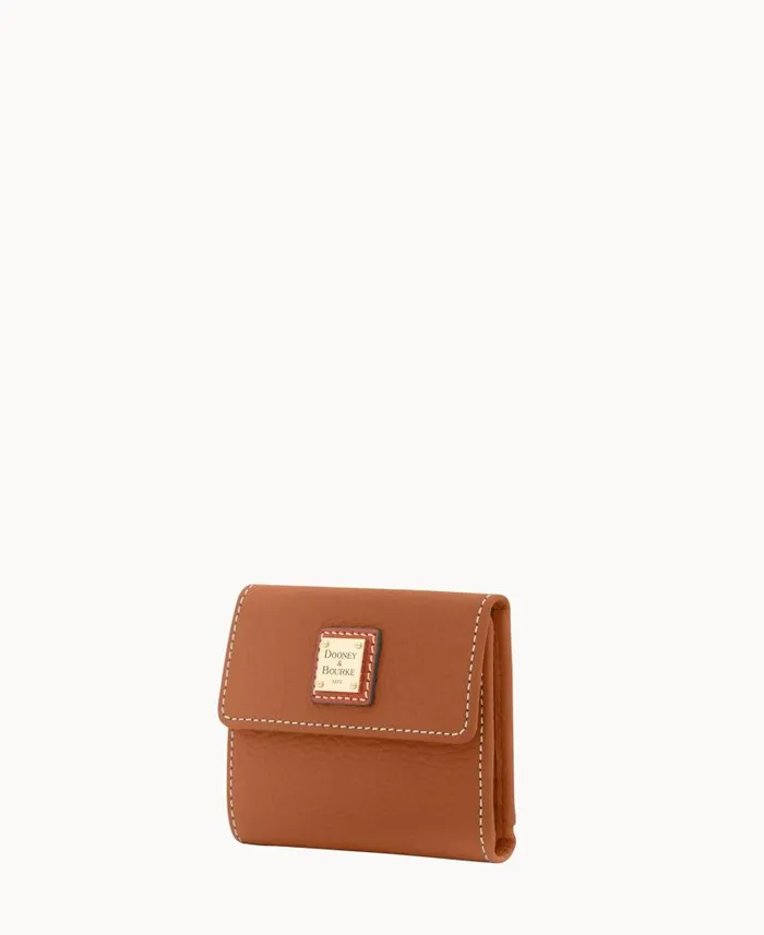 Pebble Grain Small Flap Credit Card Wallet Caramel ManWoman Dooney and Bourke Wallets Pebble Grain Small Flap Credit Card Wallet Caramel ManWoman Dooney and Bourke Wallets
