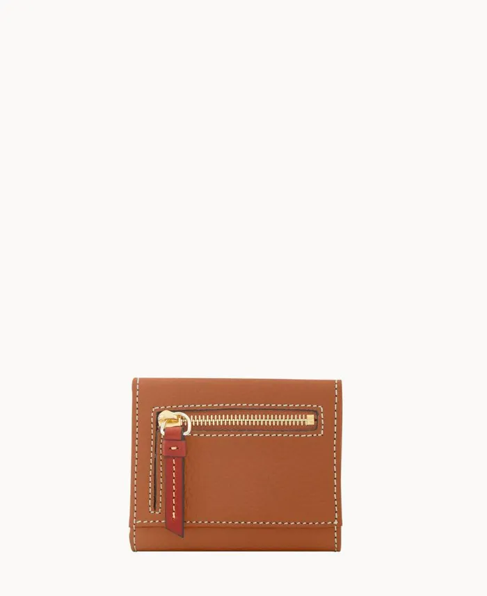 Pebble Grain Small Flap Credit Card Wallet Caramel ManWoman Dooney and Bourke Wallets Pebble Grain Small Flap Credit Card Wallet Caramel ManWoman Dooney and Bourke Wallets
