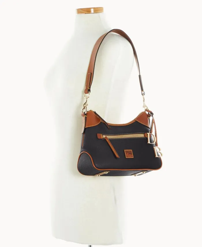 Pebble Grain Small Hobo Black Woman Dooney and Bourke Shoulder Bags Pebble Grain Small Hobo Black Woman Dooney and Bourke Shoulder Bags