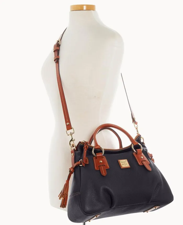 Pebble Grain Stanwich Satchel Black Woman Dooney and Bourke Satchels Pebble Grain Stanwich Satchel Black Woman Dooney and Bourke Satchels