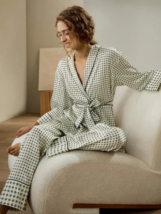 Pena Robe With Pants Women Lilysilk Pajamas
