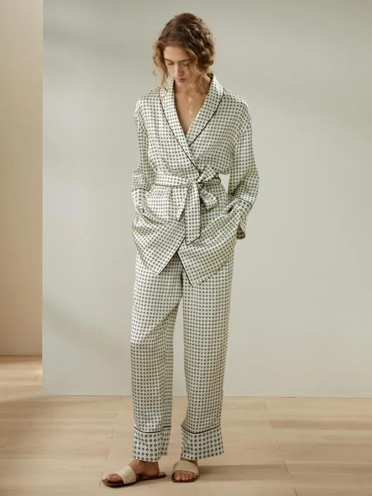 Pena Robe With Pants Women Lilysilk Pajamas