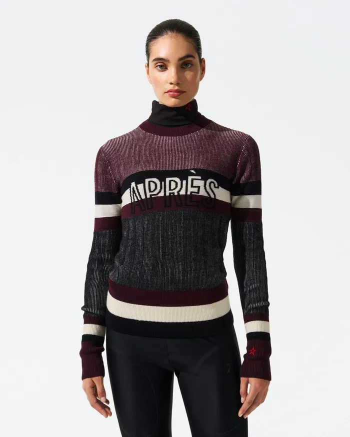 Perfect Moment Evie Merino Wool Sweater Burgundy Women Tops