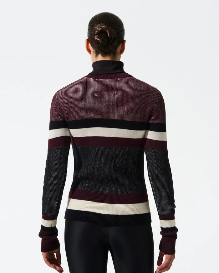 Perfect Moment Evie Merino Wool Sweater Burgundy Women Tops