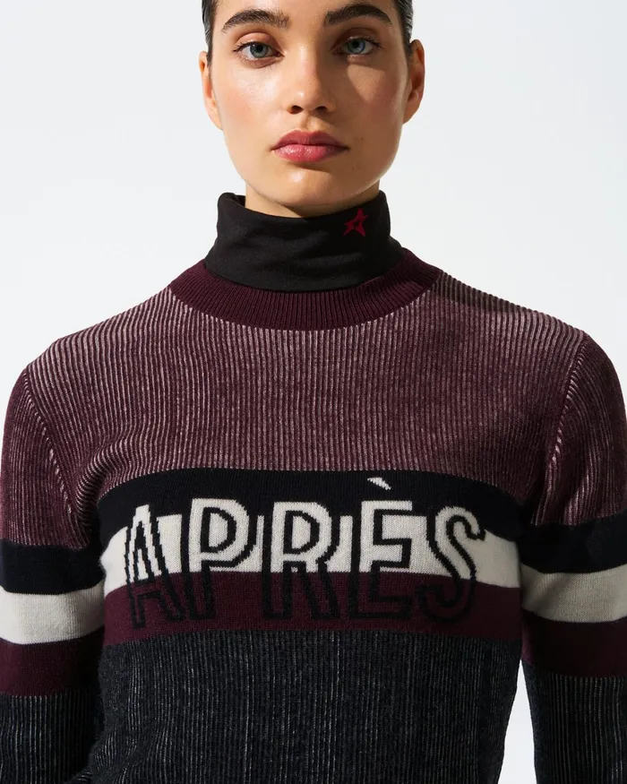 Perfect Moment Evie Merino Wool Sweater Burgundy Women Tops
