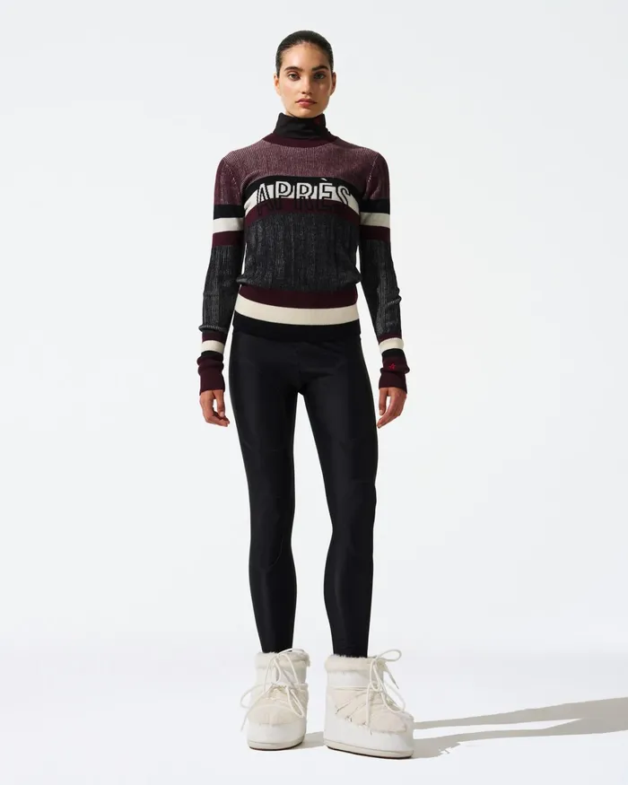 Perfect Moment Evie Merino Wool Sweater Burgundy Women Tops