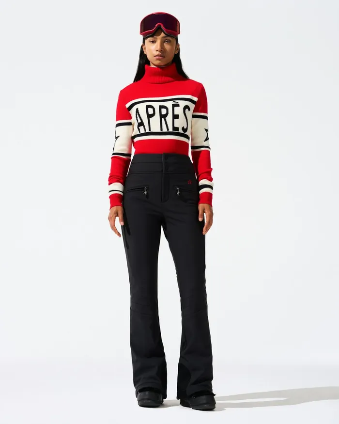 Perfect Moment HighWaist Aurora Flare Ski Pant Black Women Pants