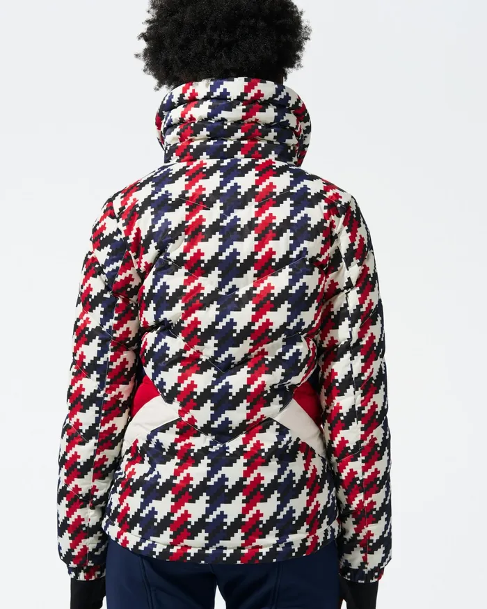 Perfect Moment Houndstooth Ski Duvet Down Jacket Houndstooth Women Jackets