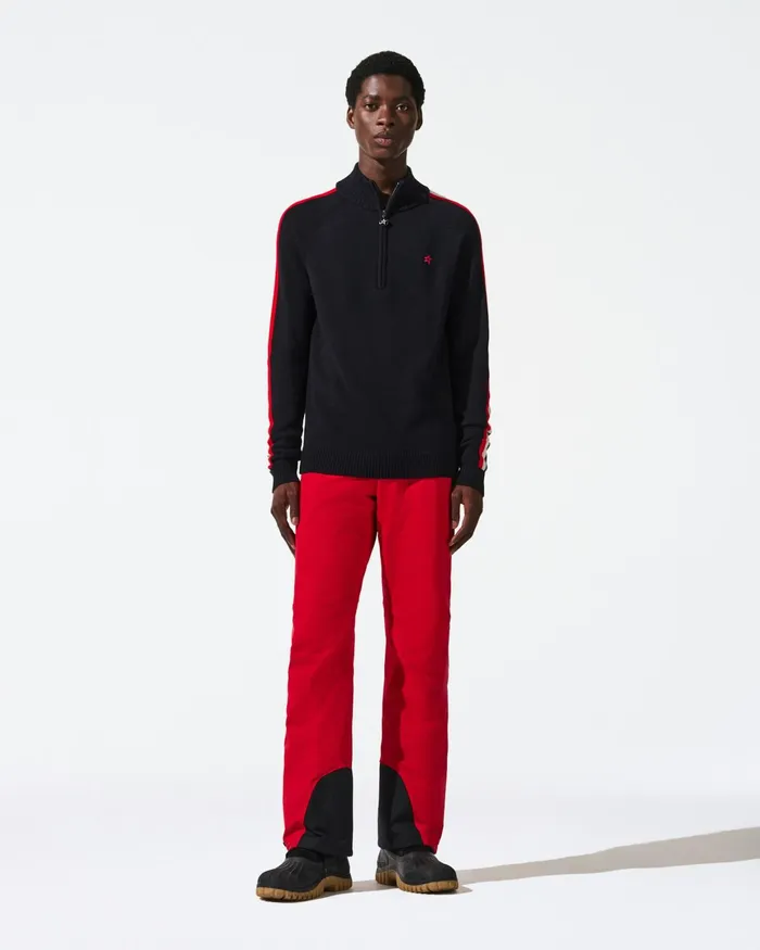 Perfect Moment LA Tour Merino Wool HalfZip Navy Men Knitwear