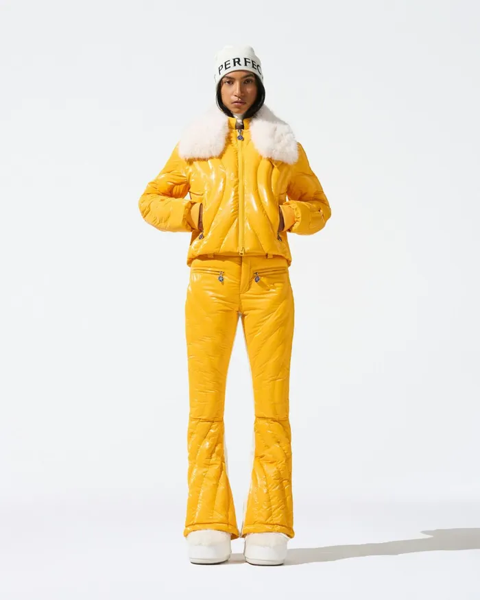 Perfect Moment MidRise Carving Ski Pant Canary Yellow Women Pants