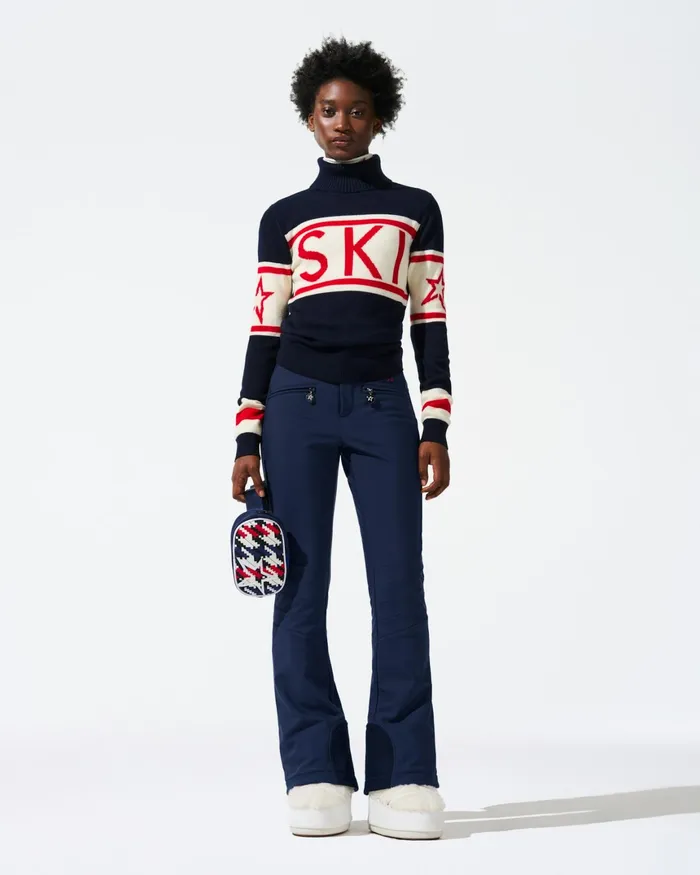Perfect Moment Schild Merino Wool Sweater Navy Women Tops
