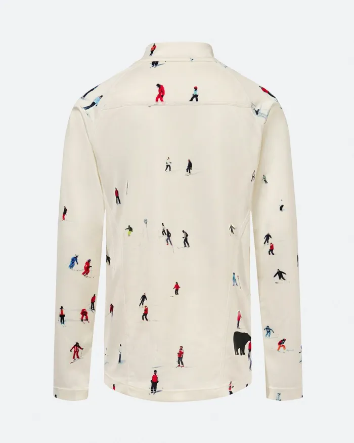 Perfect Moment Thermal Half Zip Dede Ski Print Kids Base Layers