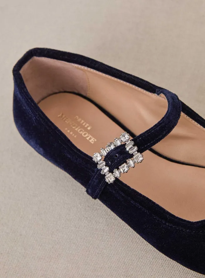 Petite Mendigote Ballerinas Fw24 Ballerines Claudia Velours Blue 8211 Women