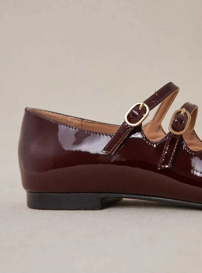 Petite Mendigote Ballerinas Fw24 Ballerines Cuir Triple Bride Bordeaux 8211 Women