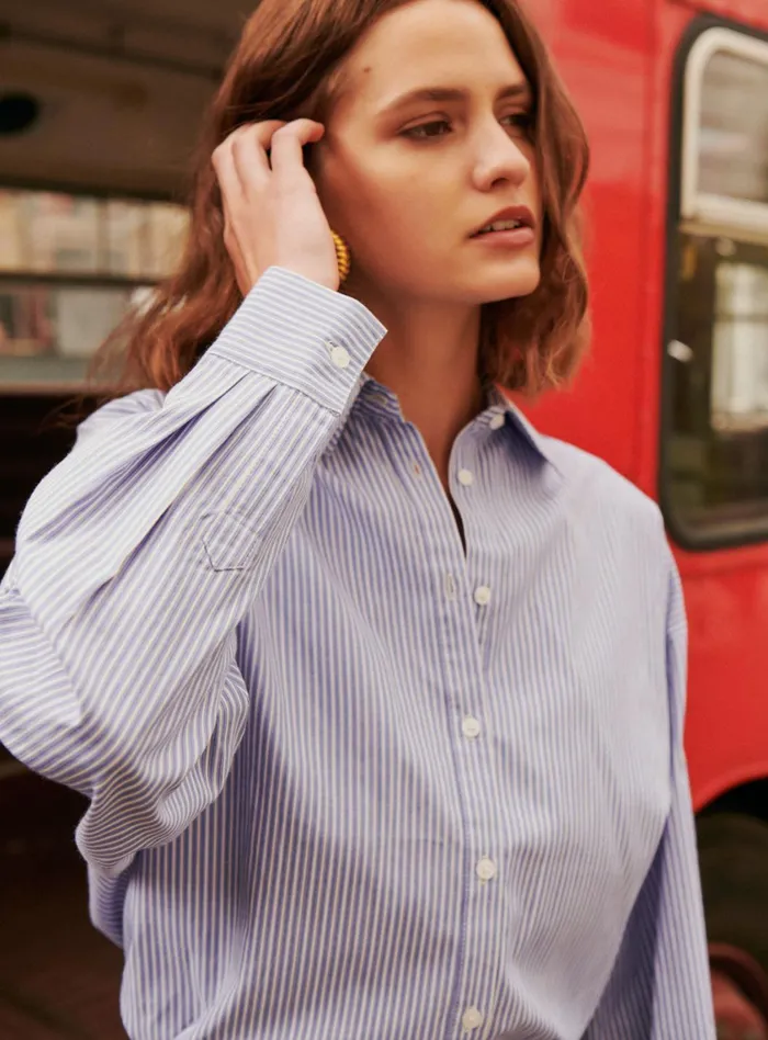 Petite Mendigote Tops Blouses Tomy Shirt Blue 8211 Women