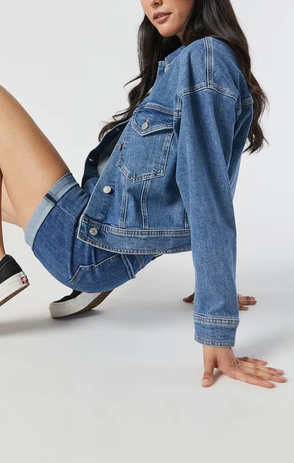 Pixie Shorts In Mid Indigo Organic Blue Women Mavi Jeans Shorts Pixie Shorts In Mid Indigo Organic Blue Women Mavi Jeans Shorts
