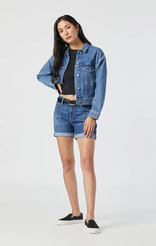 Pixie Shorts In Mid Indigo Organic Blue Women Mavi Jeans Shorts Pixie Shorts In Mid Indigo Organic Blue Women Mavi Jeans Shorts