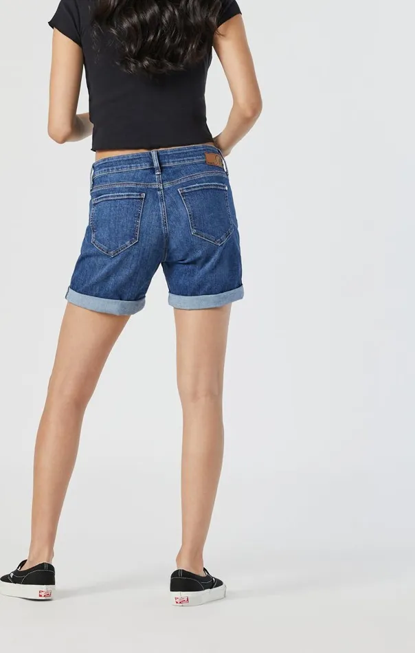 Pixie Shorts In Mid Indigo Organic Blue Women Mavi Jeans Shorts Pixie Shorts In Mid Indigo Organic Blue Women Mavi Jeans Shorts