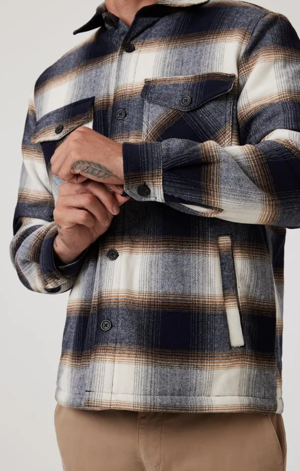 Plaid Shacket In Brown Check Men Mavi Jeans Shirts Plaid Shacket In Brown Check Men Mavi Jeans Shirts