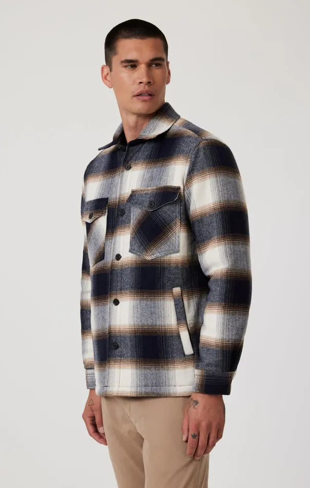 Plaid Shacket In Brown Check Men Mavi Jeans Shirts Plaid Shacket In Brown Check Men Mavi Jeans Shirts