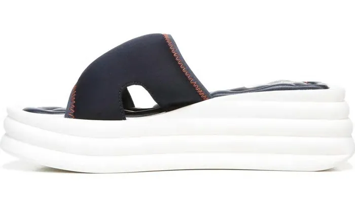 Platform Women Franco Sarto Sarto Vina 2 Platform Slide Sandal Inky Navy Fabric
