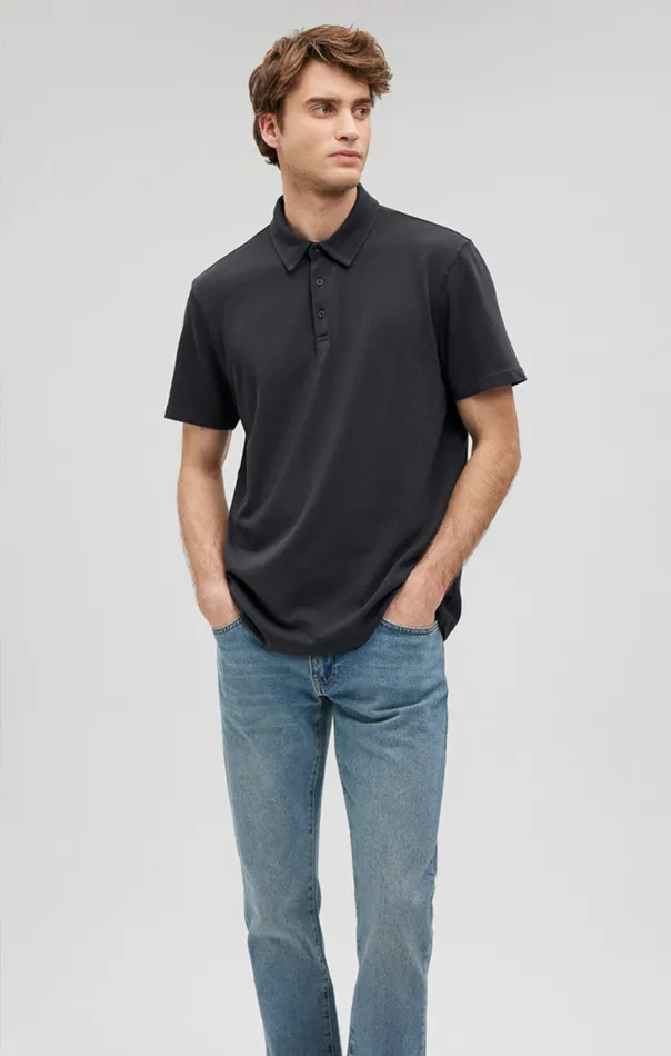 Polo Shirt In Pirate Black Men Mavi Jeans TShirts Polo Shirt In Pirate Black Men Mavi Jeans TShirts