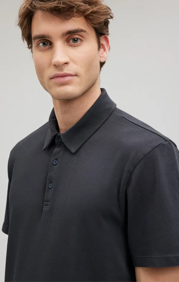 Polo Shirt In Pirate Black Men Mavi Jeans TShirts Polo Shirt In Pirate Black Men Mavi Jeans TShirts