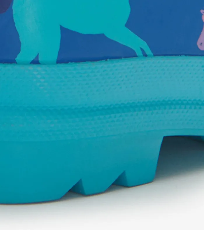 Prancing Horses Sherpa Lined Kids Rain Boots Hatley