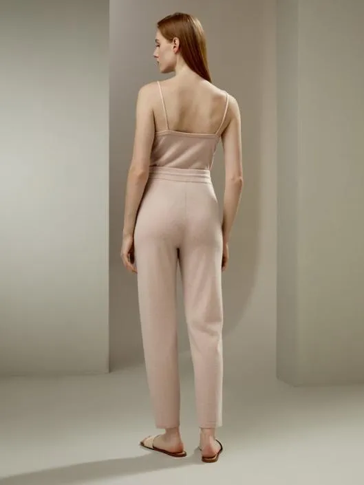 Premium Knit Cashmere Tapered Pants Women Lilysilk Knitwear