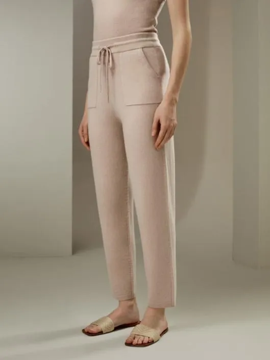 Premium Knit Cashmere Tapered Pants Women Lilysilk Knitwear