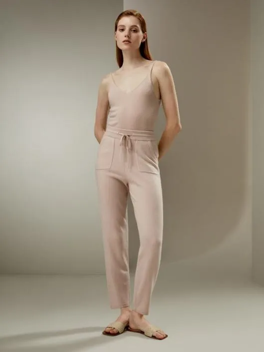 Premium Knit Cashmere Tapered Pants Women Lilysilk Knitwear