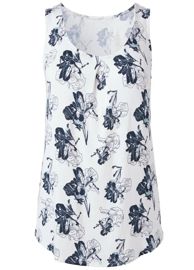 PRINTED TOP TWO PACK Navy and White Women VENUS Casual Tops