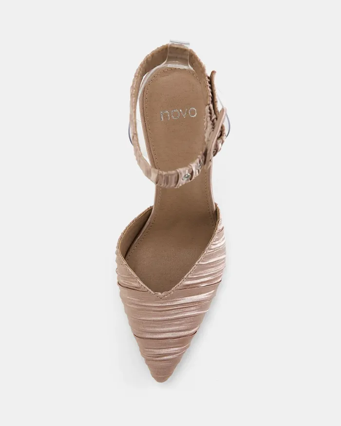 Pumps NOVO Shoes Women YASH NUDE Closed Toe Heels