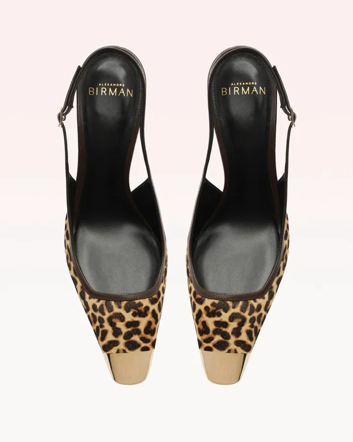 Pumps Women Alexandre Birman Olivia 85 Leopard Alexandre Birman Slingback Pumps Gold