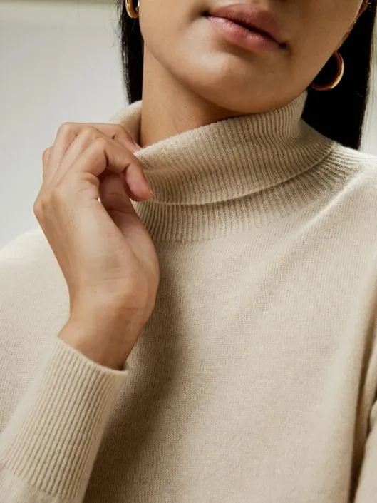Pure Cashmere Turtleneck Sweater For Women Women Lilysilk Essentials