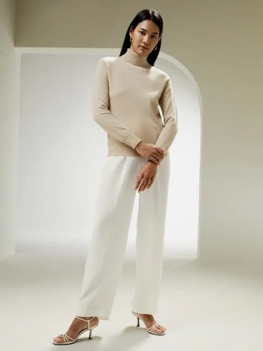Pure Cashmere Turtleneck Sweater For Women Women Lilysilk Essentials