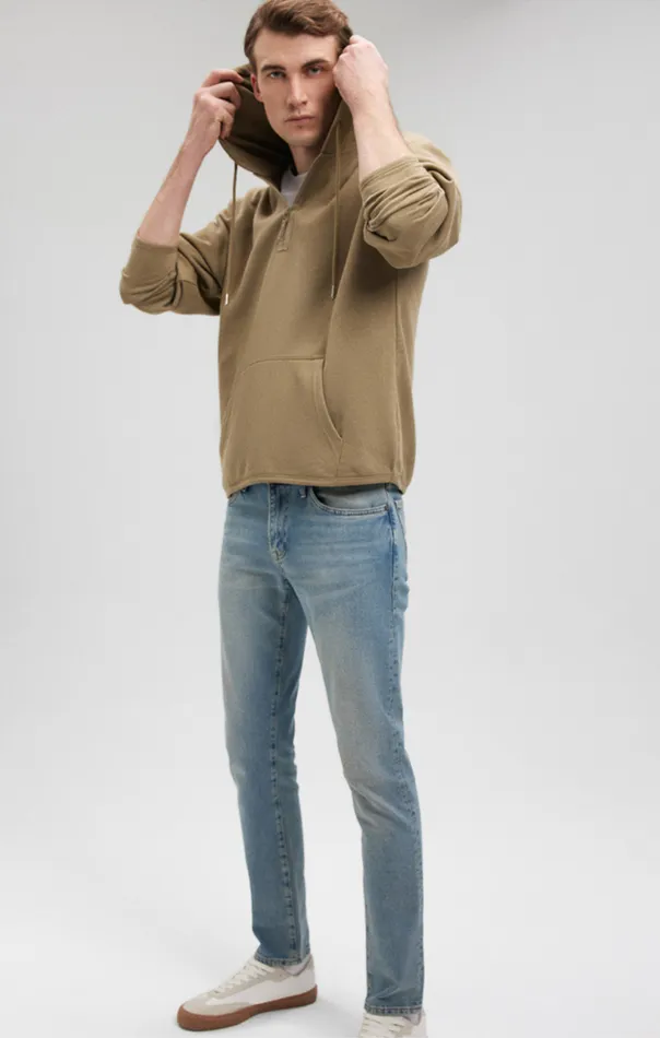 Quarter Zip Hoodie In Mermaid Men Mavi Jeans Loungewear Quarter Zip Hoodie In Mermaid Men Mavi Jeans Loungewear