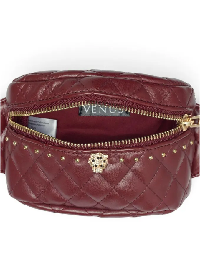 QUILTED BELT BAG Wine Women VENUS Handbags