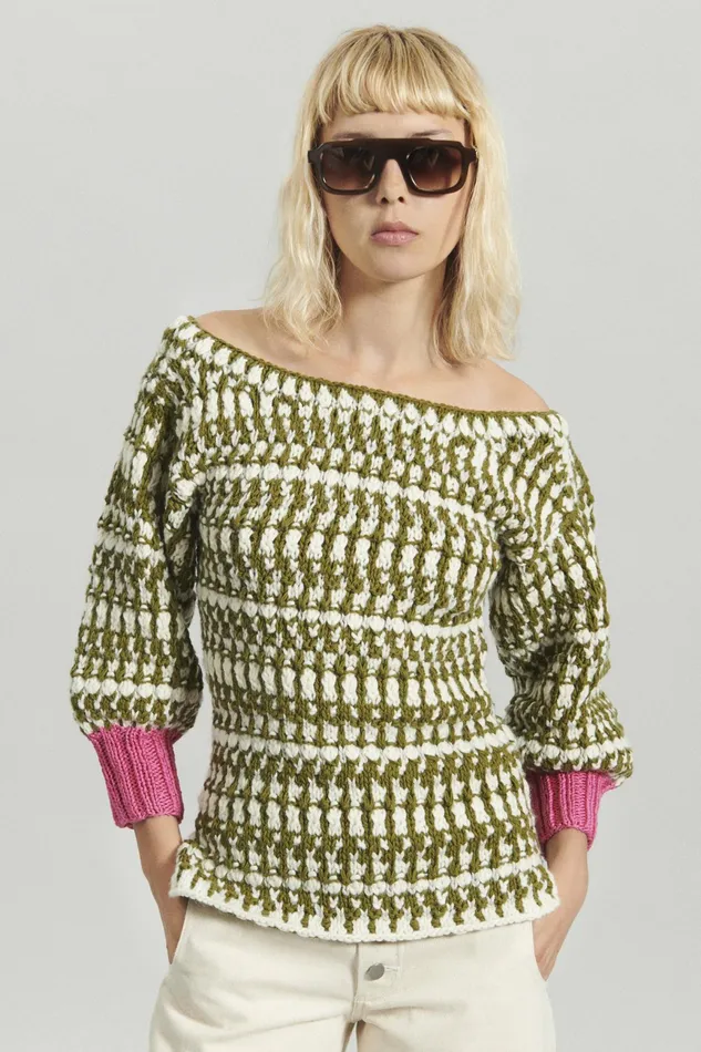 Rachel Comey Knits Women Barrio Top Green Multi