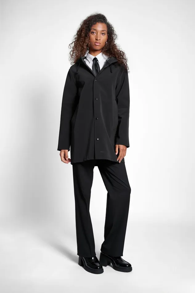 Raincoats Women Stutterheim Stockholm Matte Raincoat Black