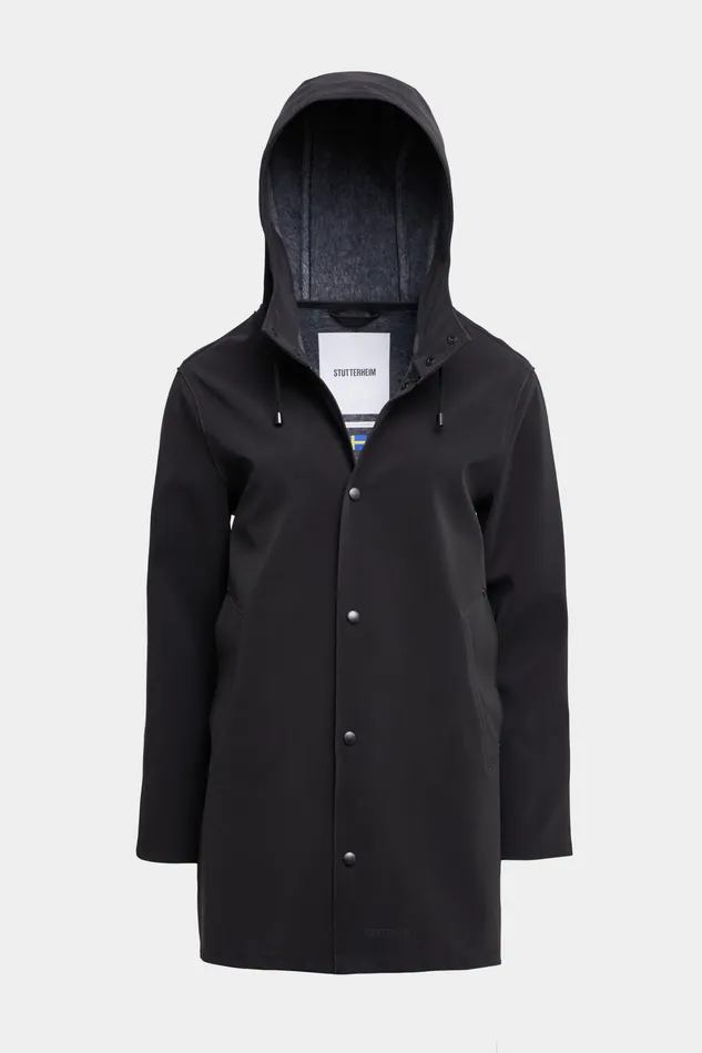 Raincoats Women Stutterheim Stockholm Matte Raincoat Black