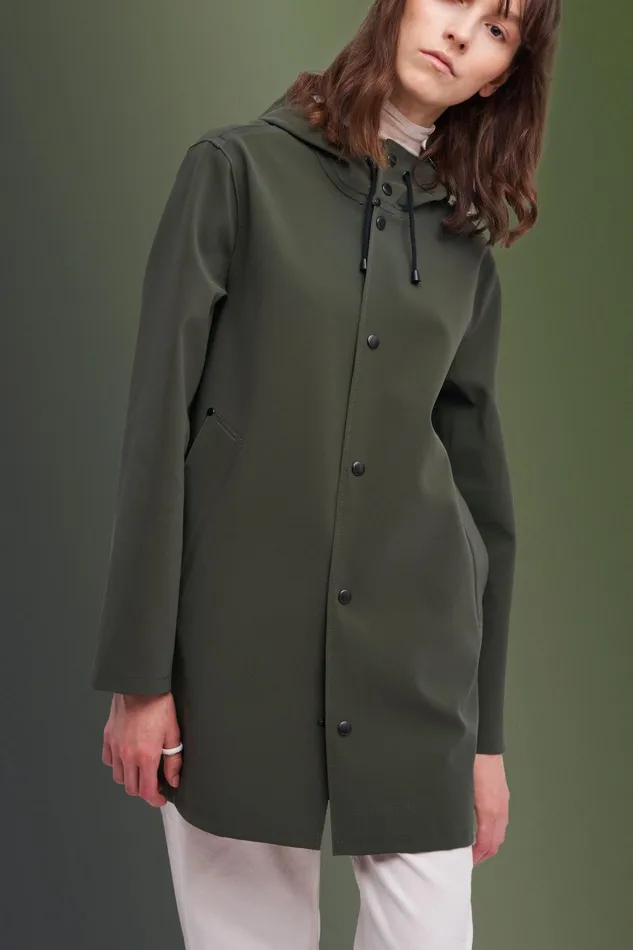 Raincoats Women Stutterheim Stockholm Matte Raincoat Dark Green