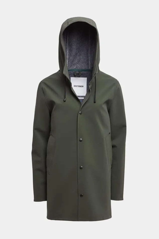 Raincoats Women Stutterheim Stockholm Matte Raincoat Dark Green