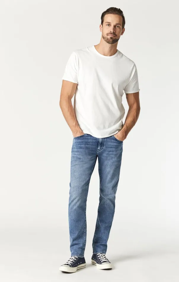 Raw Edge Neck TShirt In Blanc De Blanc Men Mavi Jeans TShirts