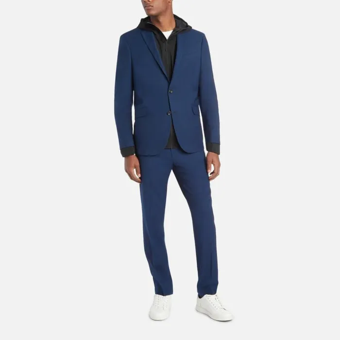 ReadyFlex ModernFit Straight Leg Suit Pant Blue Men Kenneth Cole Bottoms