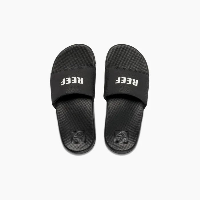 Reef Kids 58 Years One Slide Reef Blackwhite Reef Kids 58 Years One Slide Reef Blackwhite