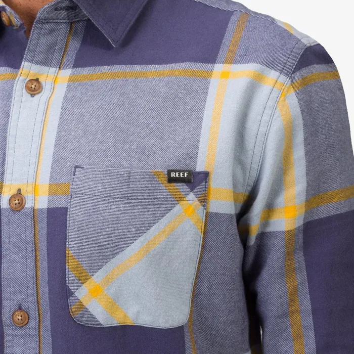 Reef Outerwear Morris Long Sleeve Woven Shirt Blue Fog 8211 Men Reef Outerwear Morris Long Sleeve Woven Shirt Blue Fog 8211 Men