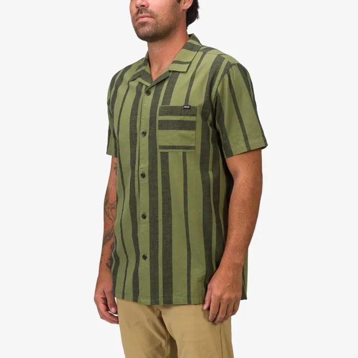Reef TShirts and Shirts Angelo Short Sleeve Camp Shirt Olivine 8211 Men Reef TShirts and Shirts Angelo Short Sleeve Camp Shirt Olivine 8211 Men