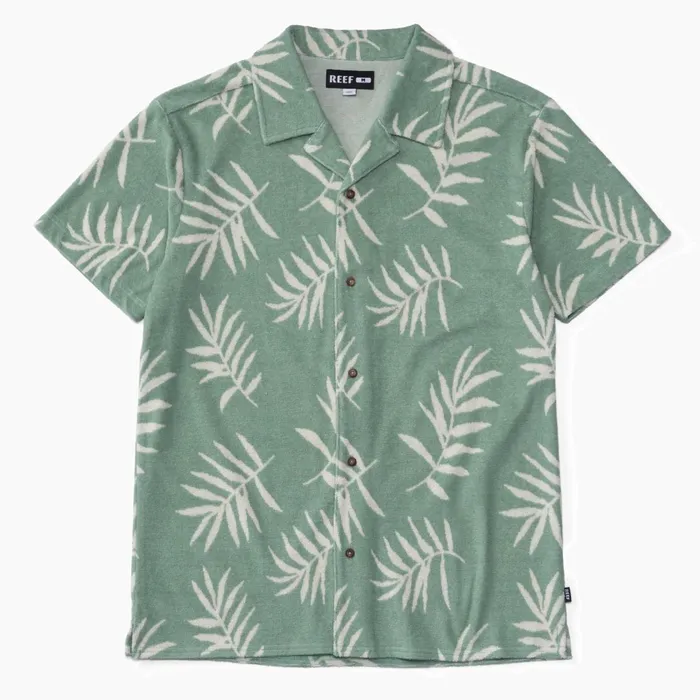 Reef TShirts and Shirts Kenji Short Sleeve Terry Knit Shirt Almond Milk 8211 Men Reef TShirts and Shirts Kenji Short Sleeve Terry Knit Shirt Almond Milk 8211 Men