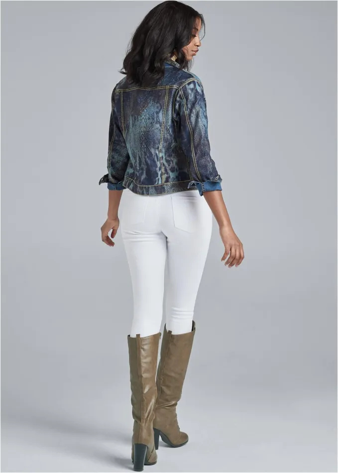 REVERSIBLE DENIM JACKET Blue Multi Women VENUS Denim